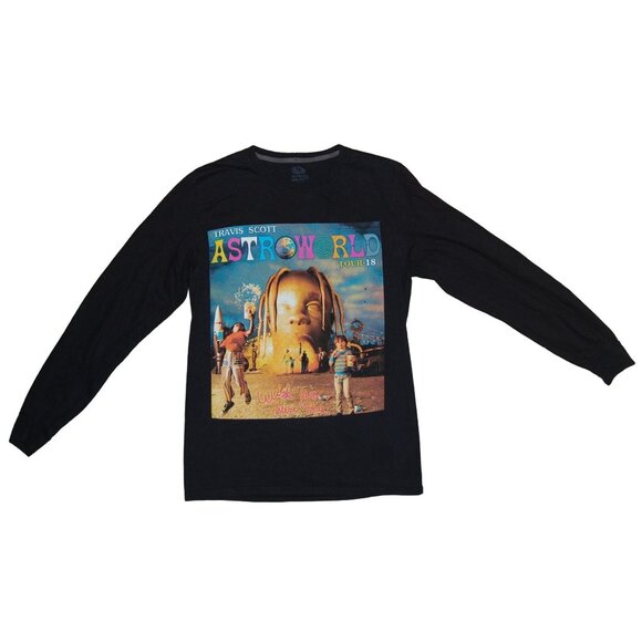 Travis Scott Astroworld 18 Wish You Were Here 2018 Tour Long Sleeve T-Shirt - Picture 1 of 7